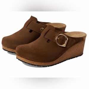 Birkenstock Papillio Fanny Wedge Clog Suede